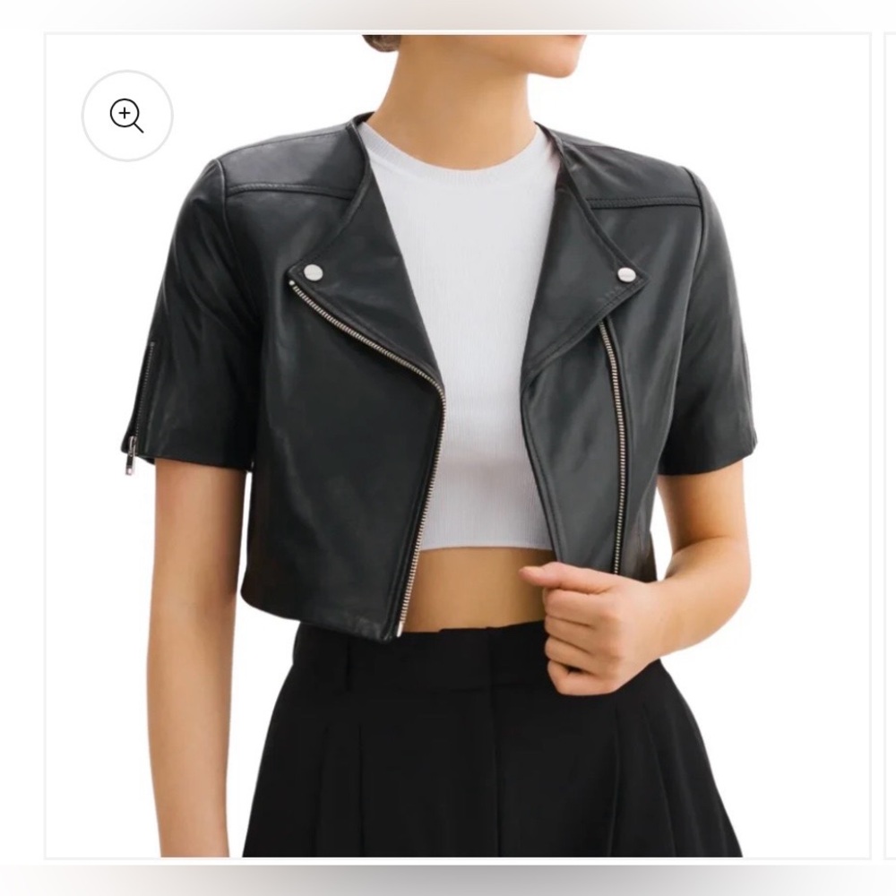 LAMARQUE KIRSI CROPPED LEATHER JACKET. SIZE SMALL. 🖤